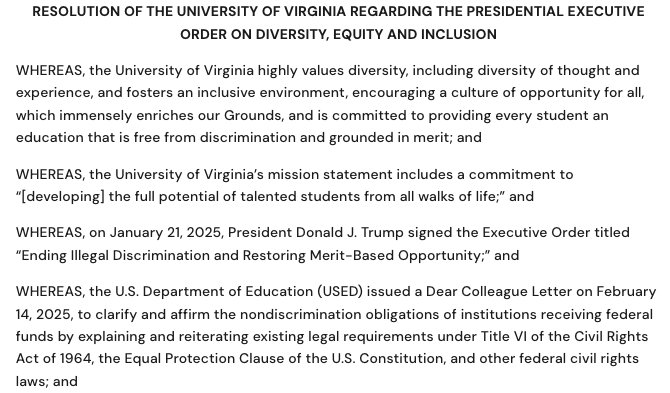 UVA Board Dissolves DEI Office